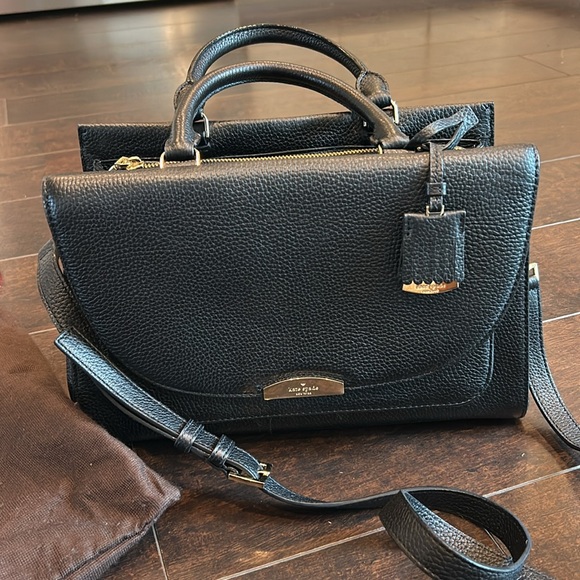 New Kate Spade Carolyna Pine Grove Way Black Satchel Bag - Picture 4 of 13